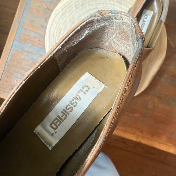 Vintage Tan 90’s Y2K platform Loafers Oxfords Tan Spice Girlies - Picture 10 of 11